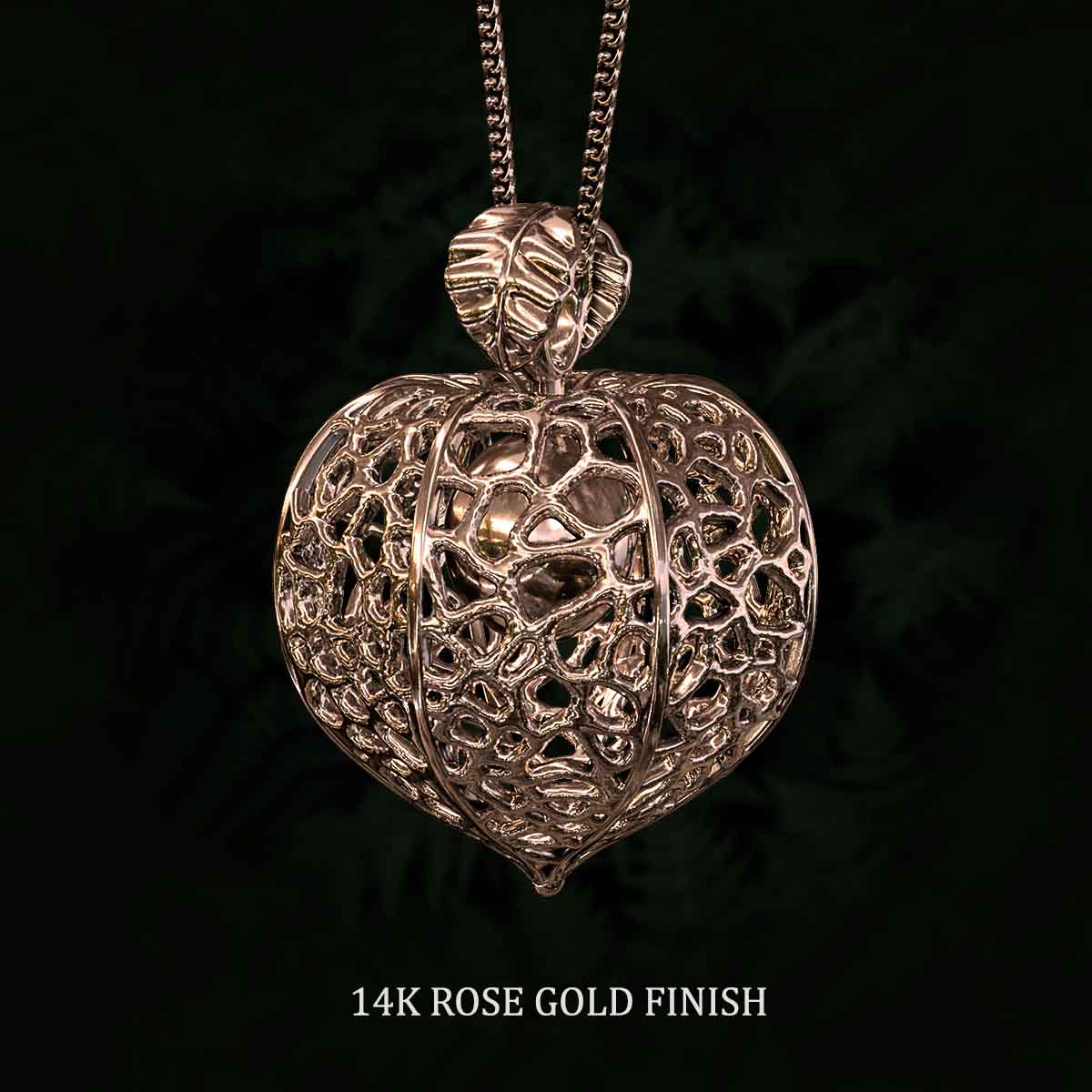 14k-Rose-Gold-Finish-Chinese-Lantern-Plant-Pendant-Jewelry-For-Necklace