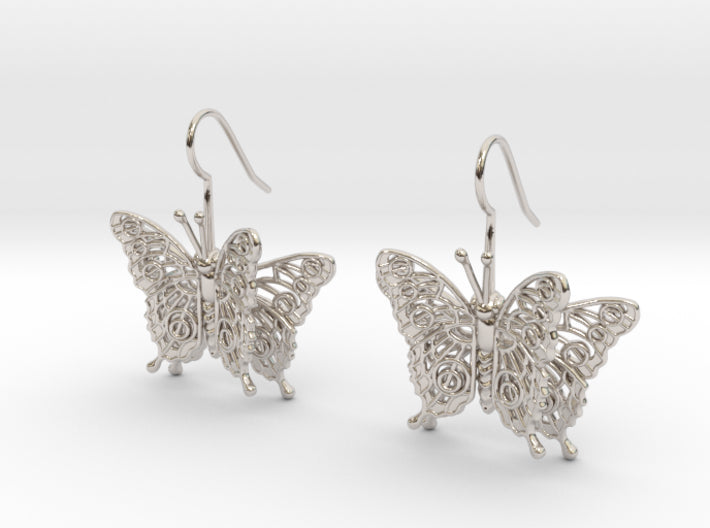 Butterfly Cluster Earrings 3d printed