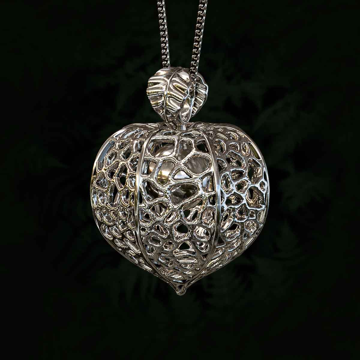 Main-Image-White-Gold-Rhodium-Finish-Chinese-Lantern-Plant-Pendant-Jewelry-For-Necklace