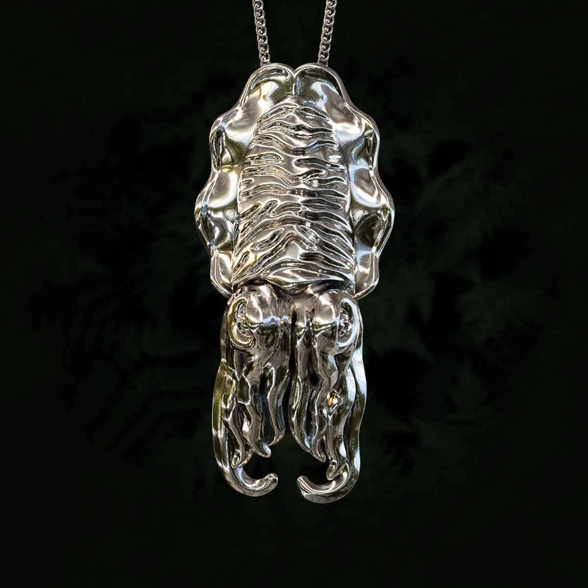 Main-Image-White-Gold-Rhodium-Finish-Cuttlefish-Pendant-Jewelry-For-Necklace