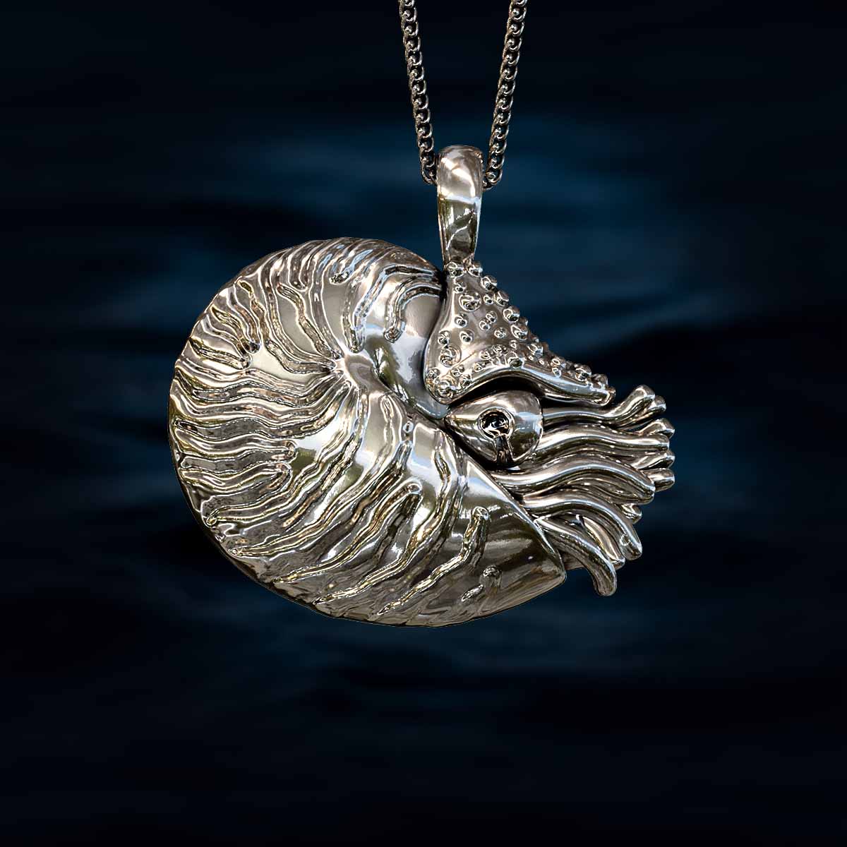 Main-Image-White-Gold-Rhodium-Finish-Nautilus-Pendant-Jewelry-For-Necklace