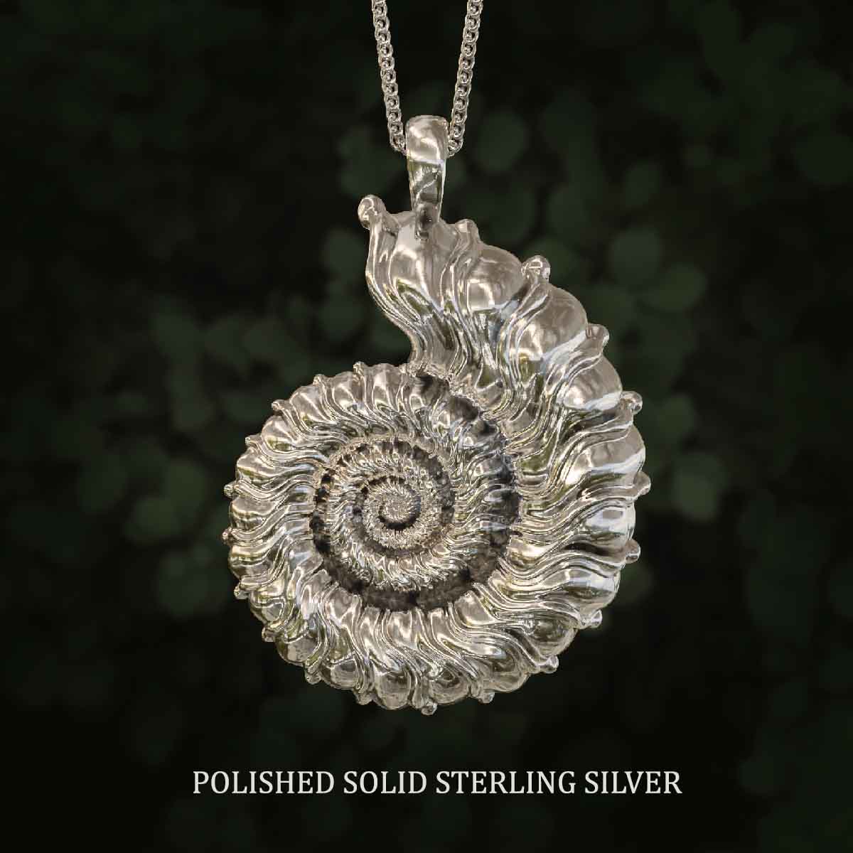Polished-925-Sterling-Silver-Ammonite-Pendant-Jewelry-For-Necklace